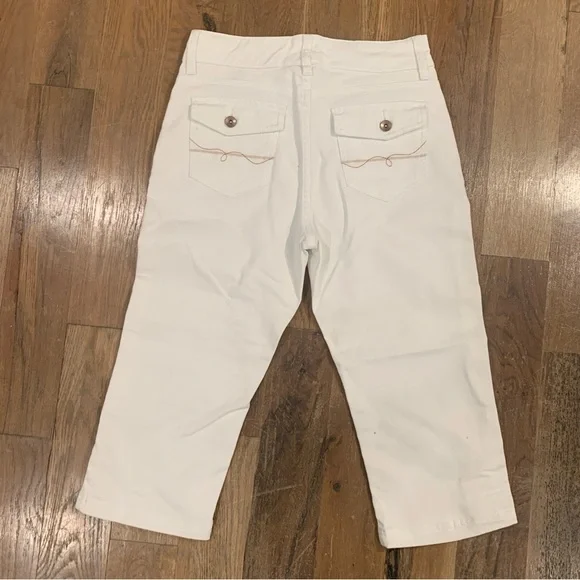 Lee Jeans White Capri Size 6 Medium - Picture 3 of 8